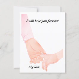 Hand in Hand Love Art - Ouder & Kind Holding Hand Briefkaart