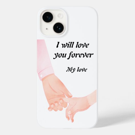 Hand in Hand Love Art - Ouder & Kind Holding Hand Case-Mate iPhone Case (Achterkant)