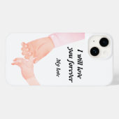 Hand in Hand Love Art - Ouder & Kind Holding Hand Case-Mate iPhone Case (Achterkant (horizontaal))