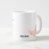 Hand in Hand Love Art - Ouder & Kind Holding Hand Grote Koffiekop (Voorkant rechts)