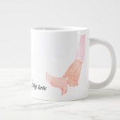 Hand in Hand Love Art - Ouder & Kind Holding Hand Grote Koffiekop (Rechts)