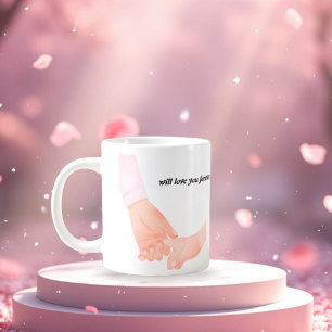 Hand in Hand Love Art - Ouder & Kind Holding Hand Grote Koffiekop