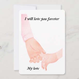 Hand in Hand Love Art - Ouder & Kind Holding Hand Kaart