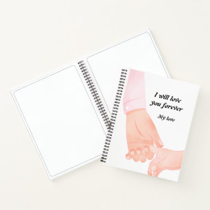 Hand in Hand Love Art - Ouder & Kind Holding Hand Notitieboek