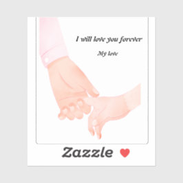 Hand in Hand Love Art - Ouder & Kind Holding Hand Sticker