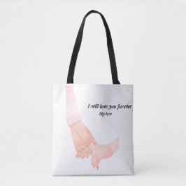 Hand in Hand Love Art - Ouder & Kind Holding Hand Tote Bag