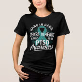 Hand in Hand PTSD-bewustzijn Tri-Blend Shirt (Voorkant)