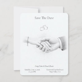 Hand in Hand Romantisch Minimalistisch Save The Date