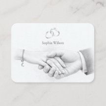 Hand in Hand Romantische Minimalistische Trouwdag