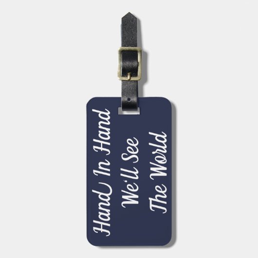 Hand in hand We zien het Bagagelabel van de wereld (Voorkant verticaal)