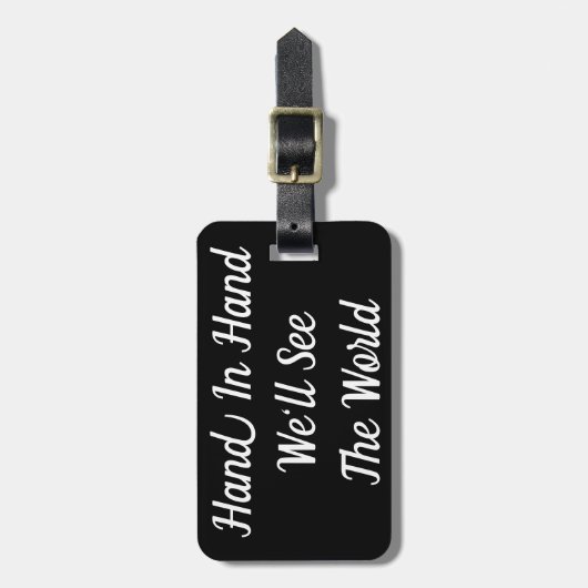Hand in hand We zien het Bagagelabel van de wereld (Voorkant verticaal)