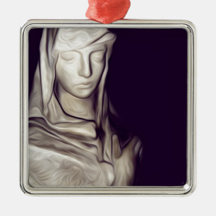 hand in hart metalen ornament