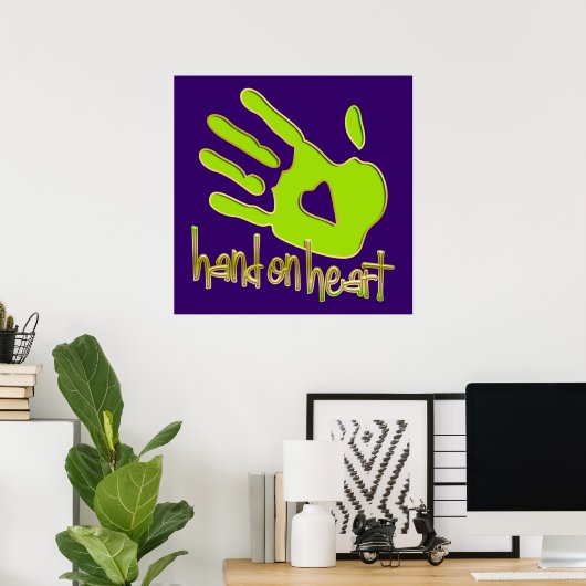 hand in hart poster (Thuiskantoor)