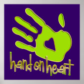 hand in hart poster (Voorkant)