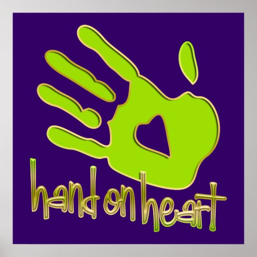 hand in hart poster (Voorkant)