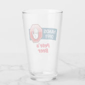 Hand is uit! Gepersonaliseerd bier Glas (Achterkant)