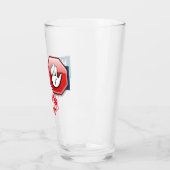 Hand is uit! Gepersonaliseerd bier Glas (Links)