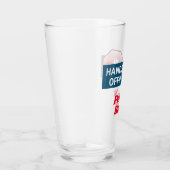 Hand is uit! Gepersonaliseerd bier Glas (Rechts)