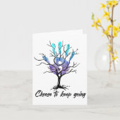 Hand kiezen om zelfmoordpreventie bewust te houden kaart (Gele Bloem)