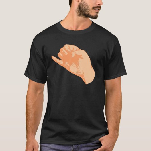 Hand kleiner Finger little finger pinkie pinky T-shirt (Voorkant)