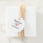 Hand Knit met love kraft script Bedankjes Labels (In situ)