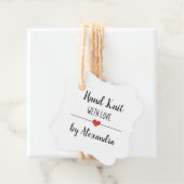 Hand Knit met love kraft script Bedankjes Labels (In situ)