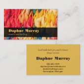 Hand Knitting Bright gekleurd Handspun Yarn Visitekaartje (Voorkant / Achterkant)