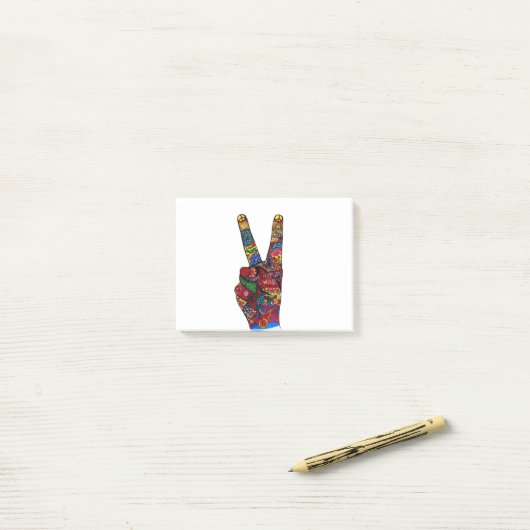 Hand Kunst Post-it® Notes (Op bureau)