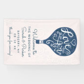 Hand Letter Marine Hete Luchtballon Bruiloft Welko Spandoek (Horizontaal)