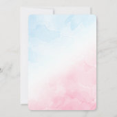 Hand Letterde Roze van het Manuscript en Blauw Bab Kaart (Achterkant)