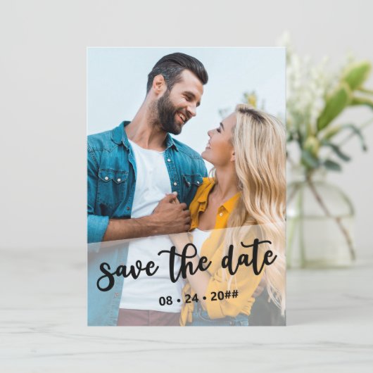 Hand Lettered 2 de Vertaalkundige Bekleding van de Save The Date (Staand voorkant)