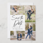 Hand Lettered Afbeelding Collage Save The Date (Voorkant)