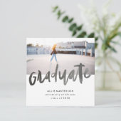 Hand Lettered Afstuderen | Kaart bekendmaking Squa (Staand voorkant)
