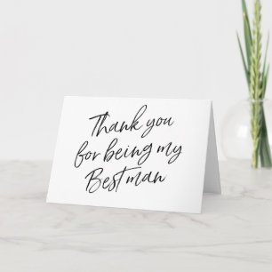 Hand Lettered "Bedankt voor het zijn van mijn best Bedankkaart