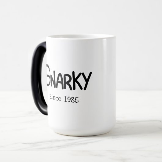 Hand-Lettered Black Ink Snarky Humour Magische Mok (Voorkant links)