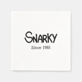 Hand-Lettered Black Ink Snarky Humour Servet (Voorkant)