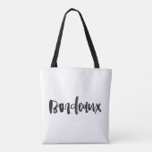 Hand Lettered Bordeaux Tote Bag (Achterkant)