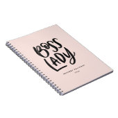Hand Lettered Boss Lady Spiral Notitieboek (Rechterzijde)