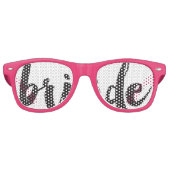 Hand Lettered Bride Swag Party Bril Retro Zonnebril (Voorkant)
