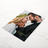 Hand lettered bruiloft dank u overlay folie uitnodiging (Gedraaid)