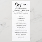 Hand Lettered Calligraphy Wedding Programme Programmakaart (Voorkant)
