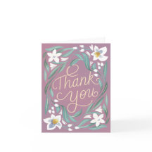 Hand-lettered Daffodil Dank u