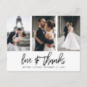 Hand-Lettered Fotocollage Witte Liefde Bedankt Briefkaart (Voorkant)