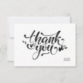 Hand Lettered Funky Branded Dank u Bedankkaart (Voorkant)
