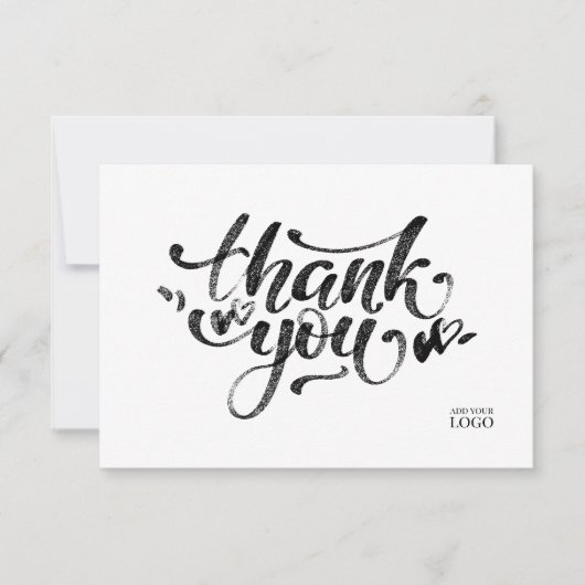 Hand Lettered Funky Branded Dank u Bedankkaart (Voorkant)