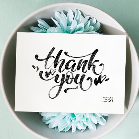 Hand Lettered Funky Branded Dank u Bedankkaart