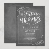 Hand Lettered Future Verloving Chalkboard Kaart (Voorkant / Achterkant)