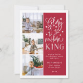 Hand Lettered Glory | Kaart voor kerstfoto's (Voorkant)