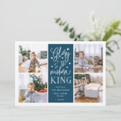 Hand Lettered Glory | Kaart voor kerstfoto's (Staand voorkant)