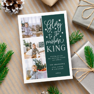 Hand Lettered Glory Kaart voor kerstfoto's